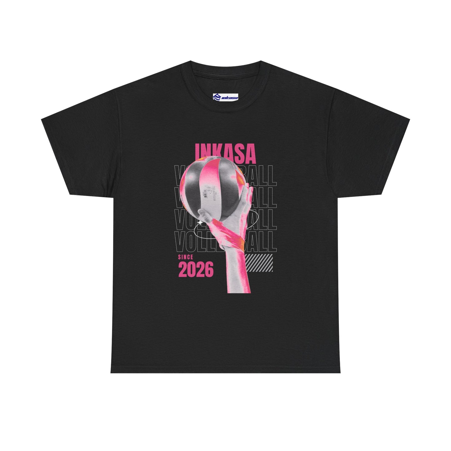 Inkasa 2026 Volleyball Tee — Retro Neon Volleyball Graphic Shirt