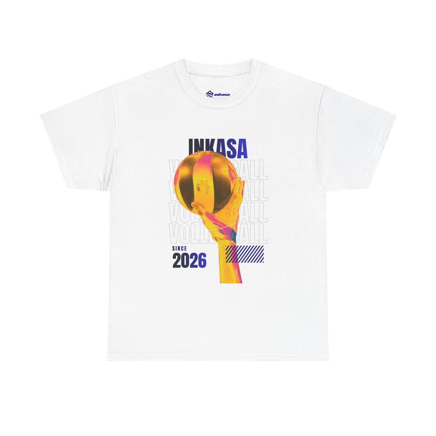 Inkasa Volleyball 2026 Tee | Retro Neon Volleyball Graphic Shirt
