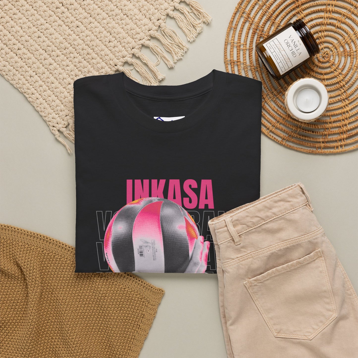 Inkasa 2026 Volleyball Tee — Retro Neon Volleyball Graphic Shirt